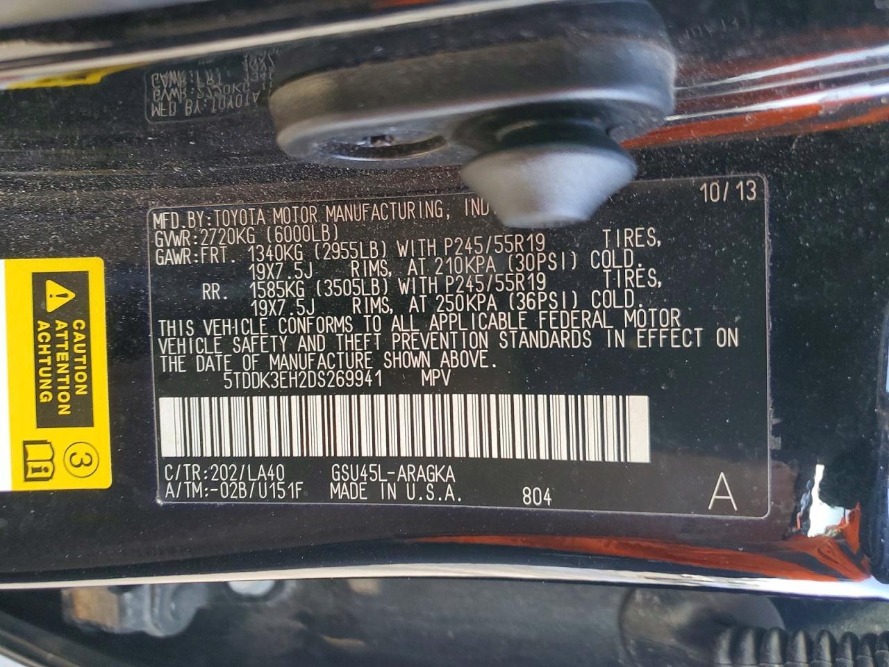 2013 TOYOTA HIGHLANDER