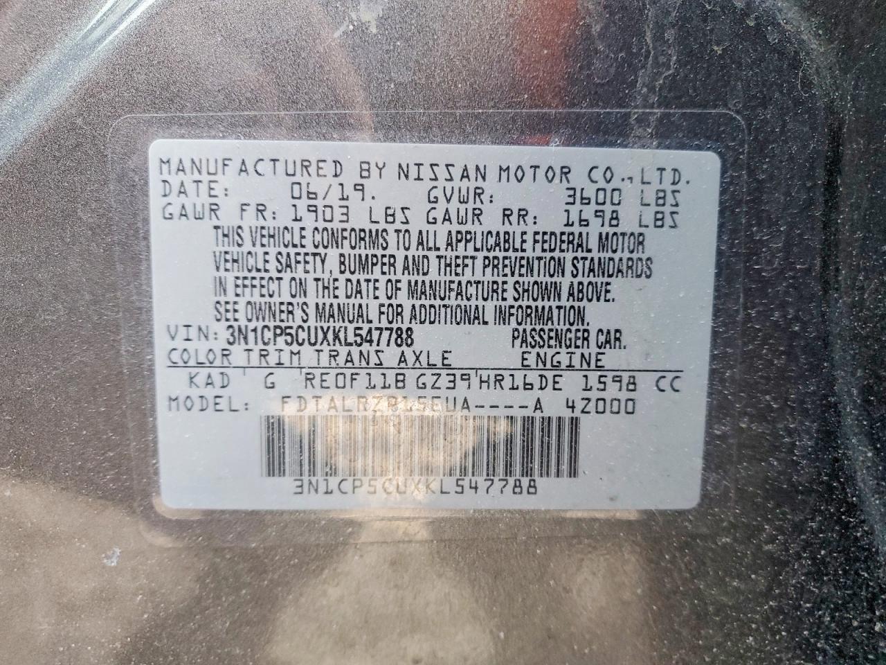 2019 NISSAN KICKS