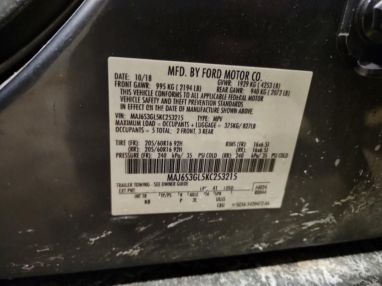 2019 FORD EcoSport
