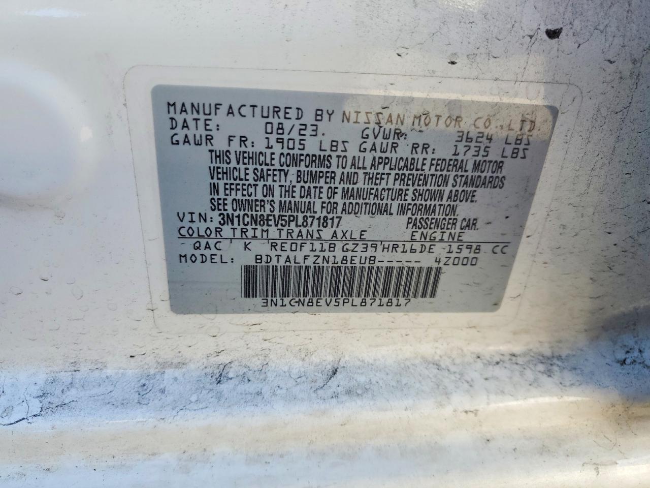 2023 NISSAN VERSA