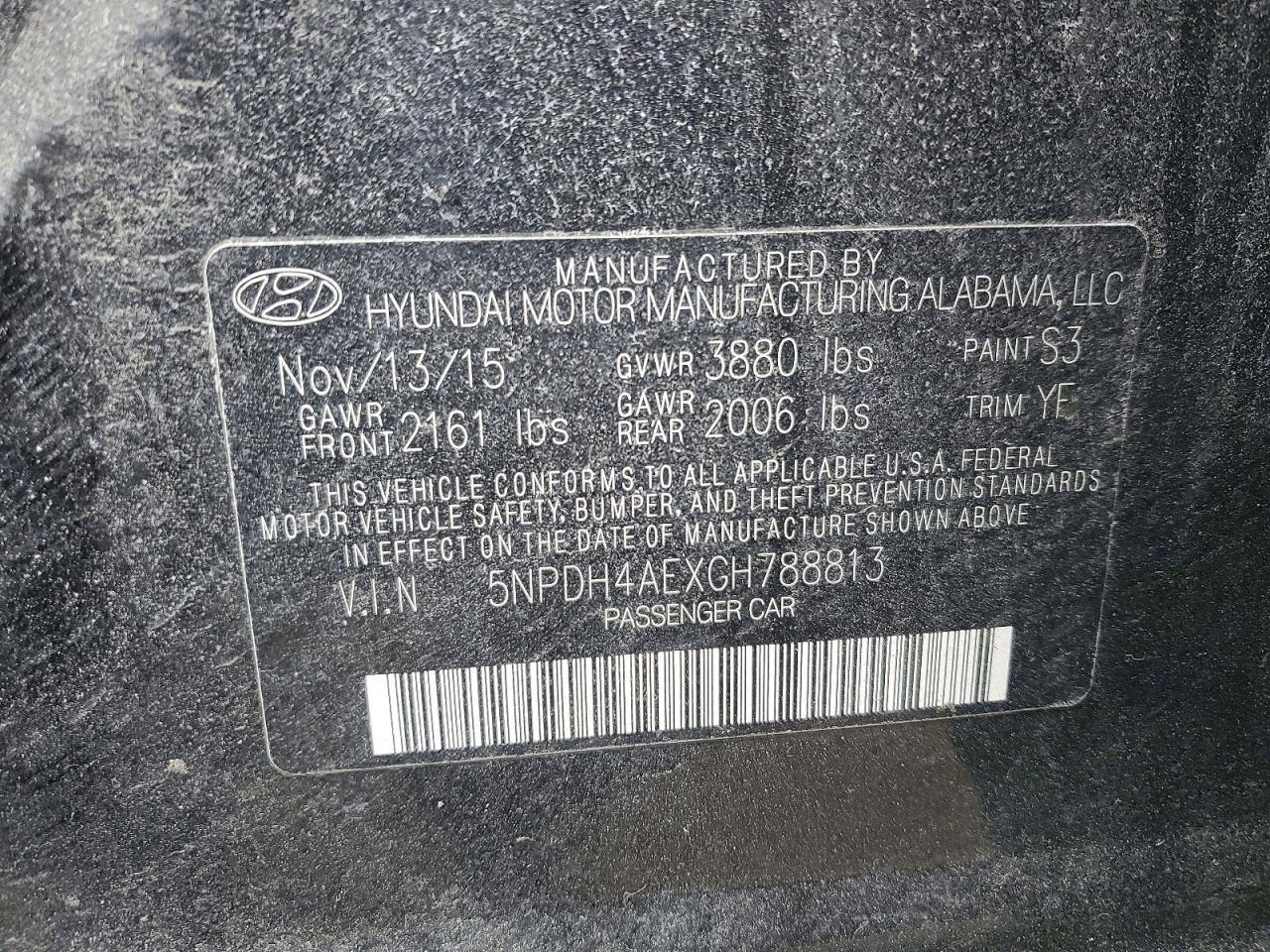 2016 HYUNDAI ELANTRA