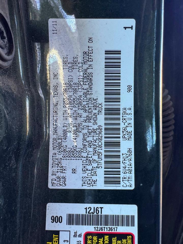 2012 TOYOTA TUNDRA