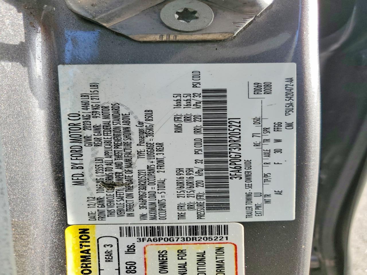 2013 FORD FUSION
