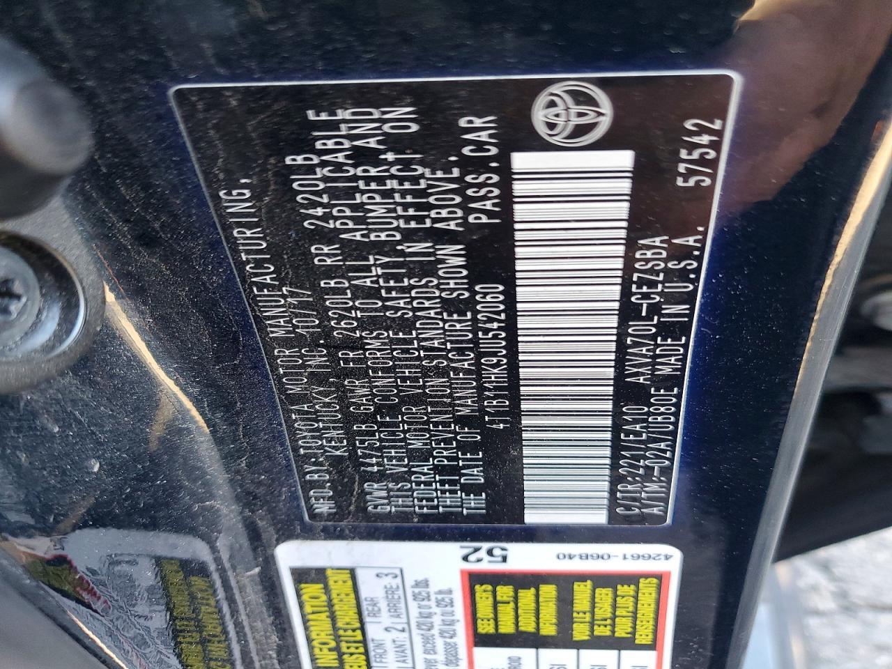2018 TOYOTA CAMRY
