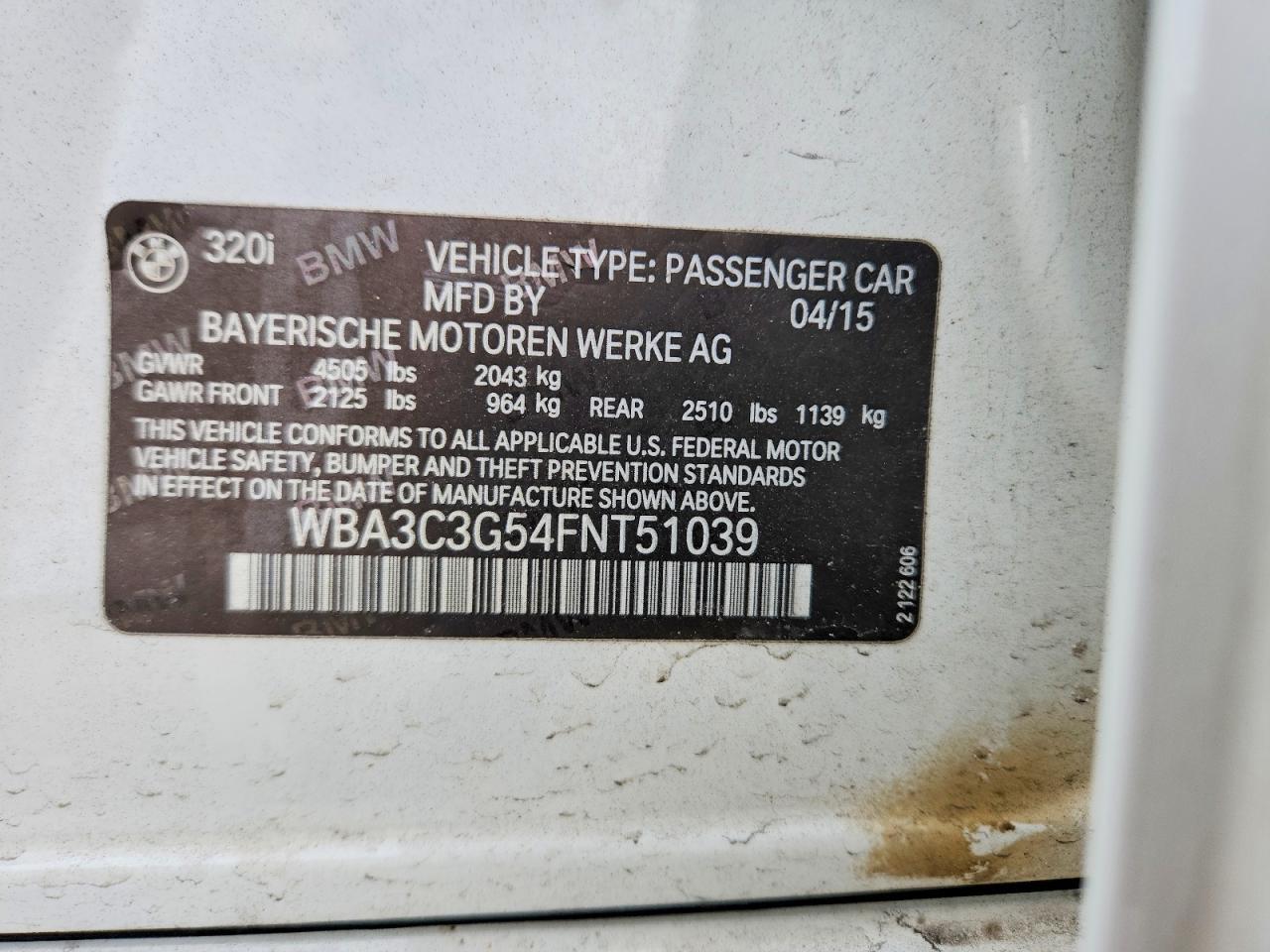 2015 BMW 3 SERIES