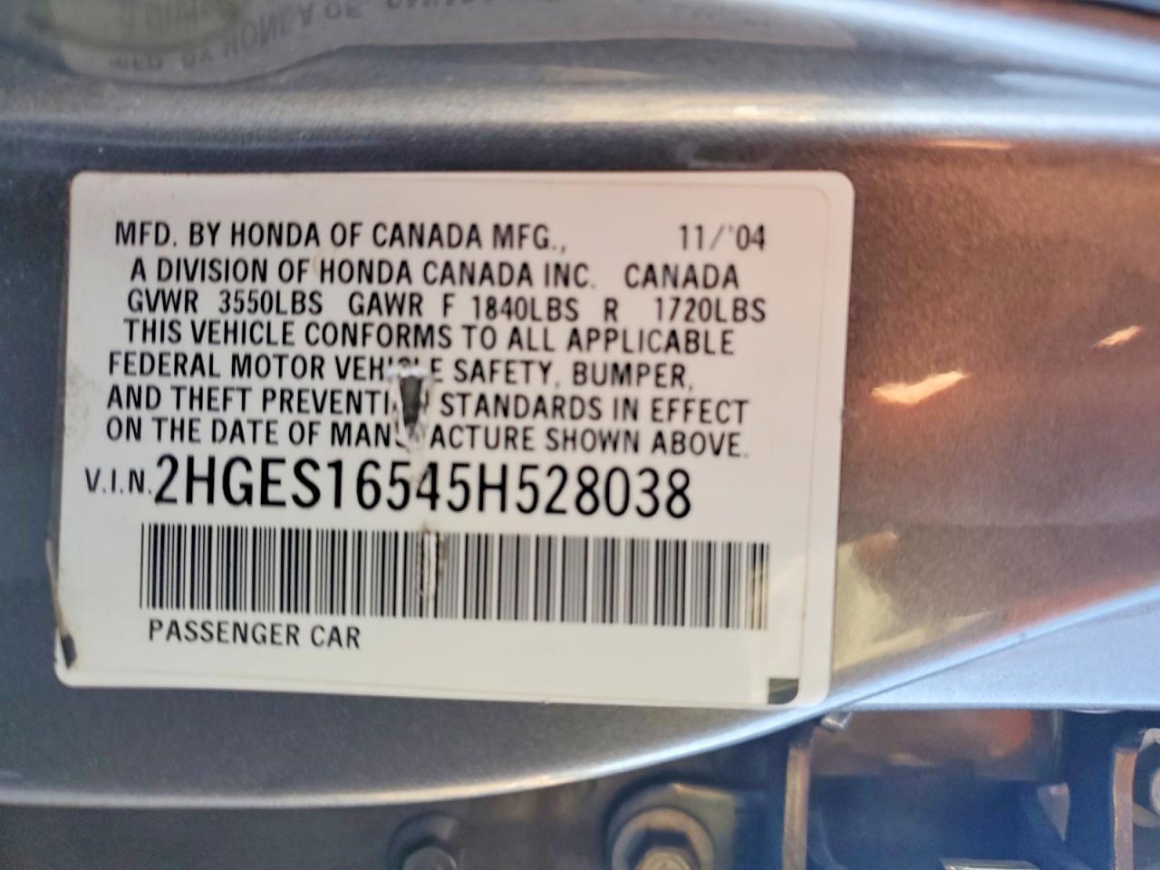 2005 HONDA CIVIC