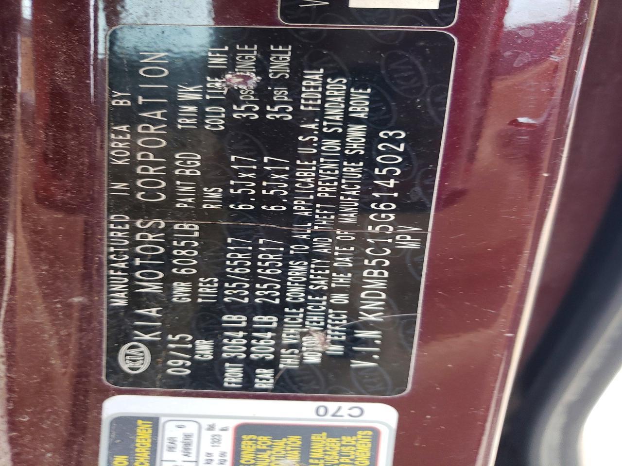 2016 KIA SEDONA
