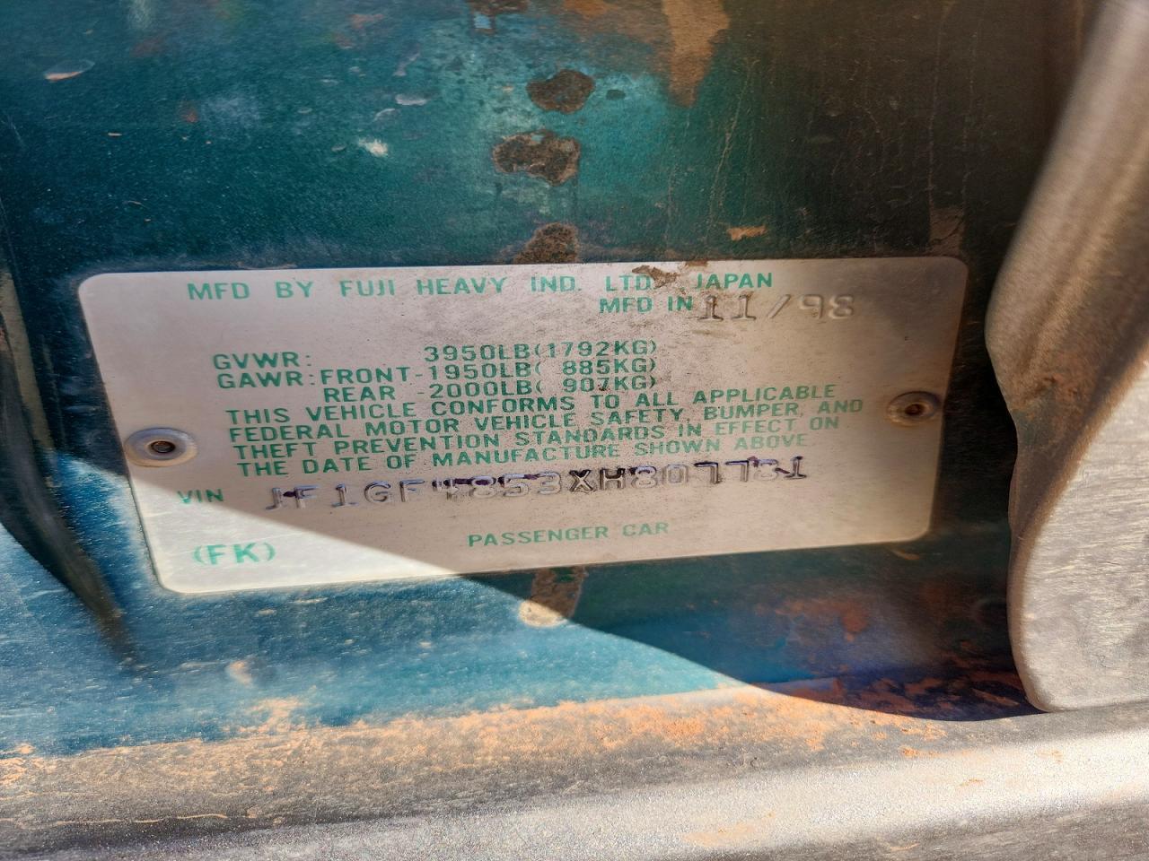 1999 SUBARU IMPREZA