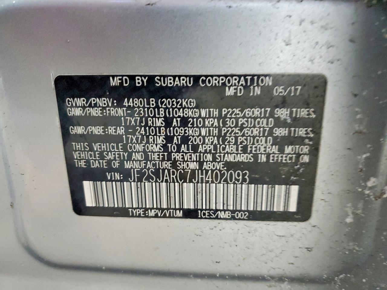 2018 SUBARU FORESTER