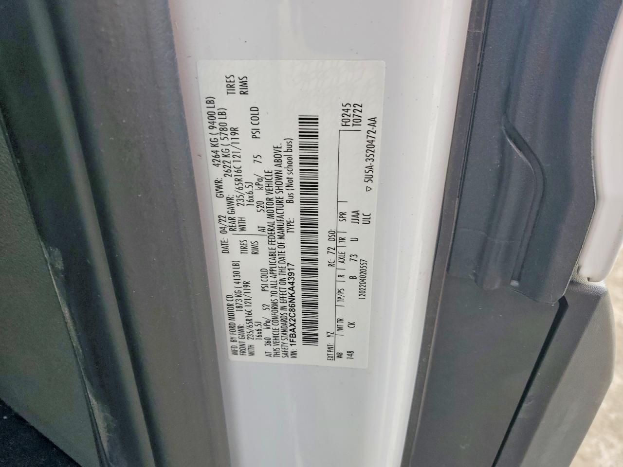 2022 FORD Transit