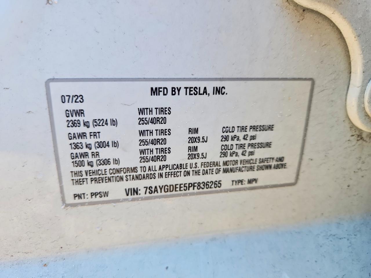 2023 TESLA MODEL Y