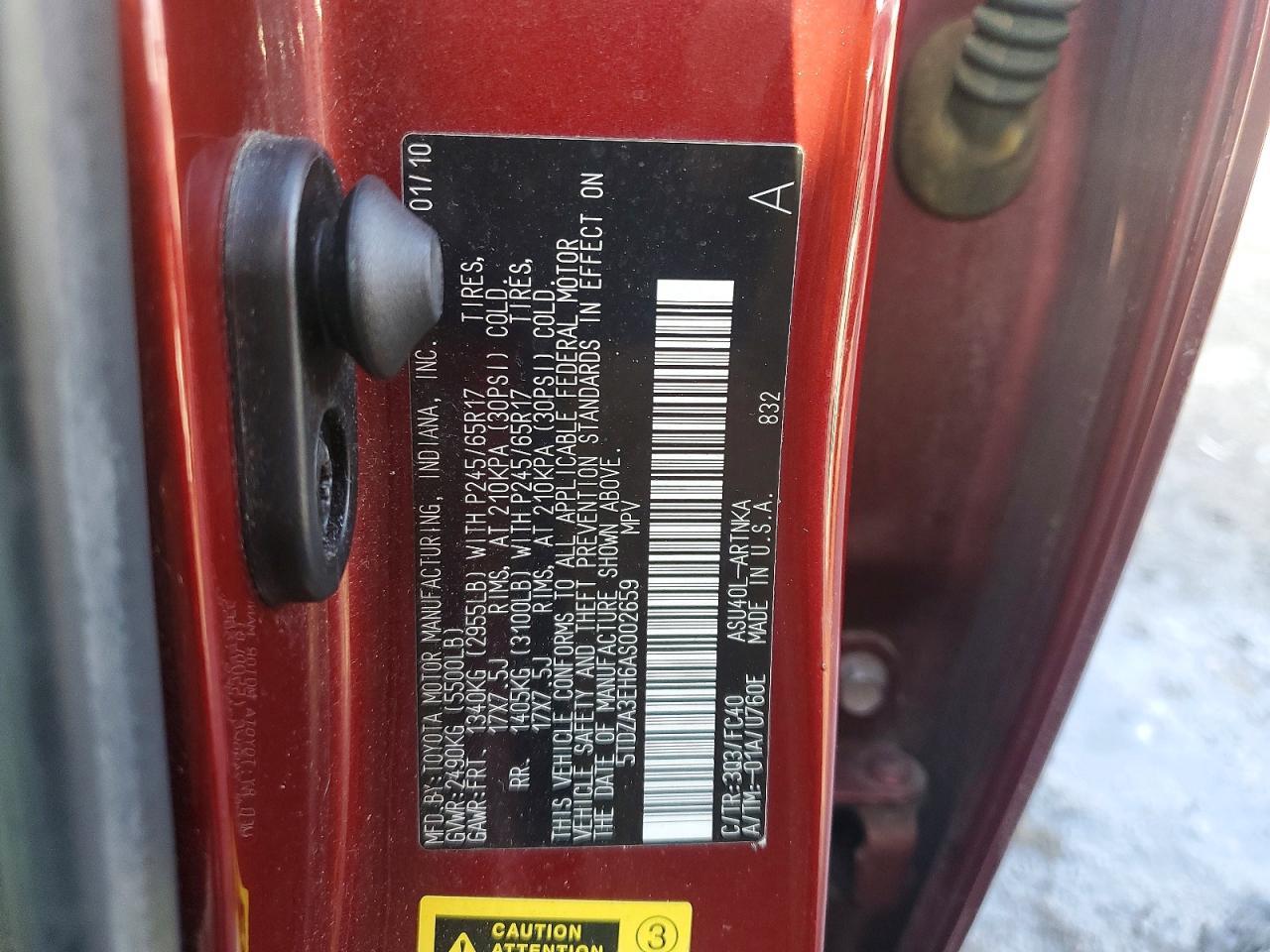 2010 TOYOTA HIGHLANDER