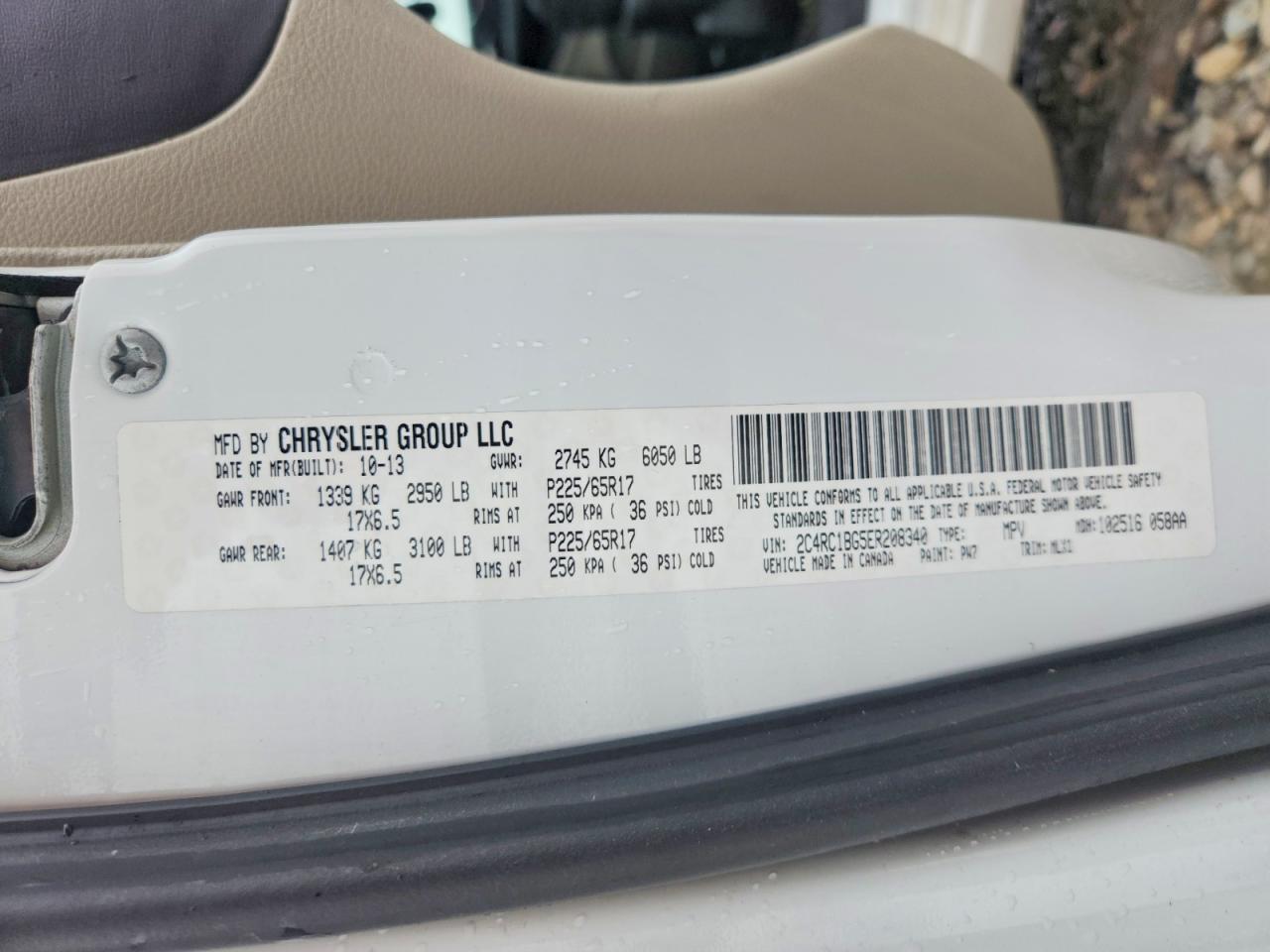 2014 CHRYSLER Town & Cnt