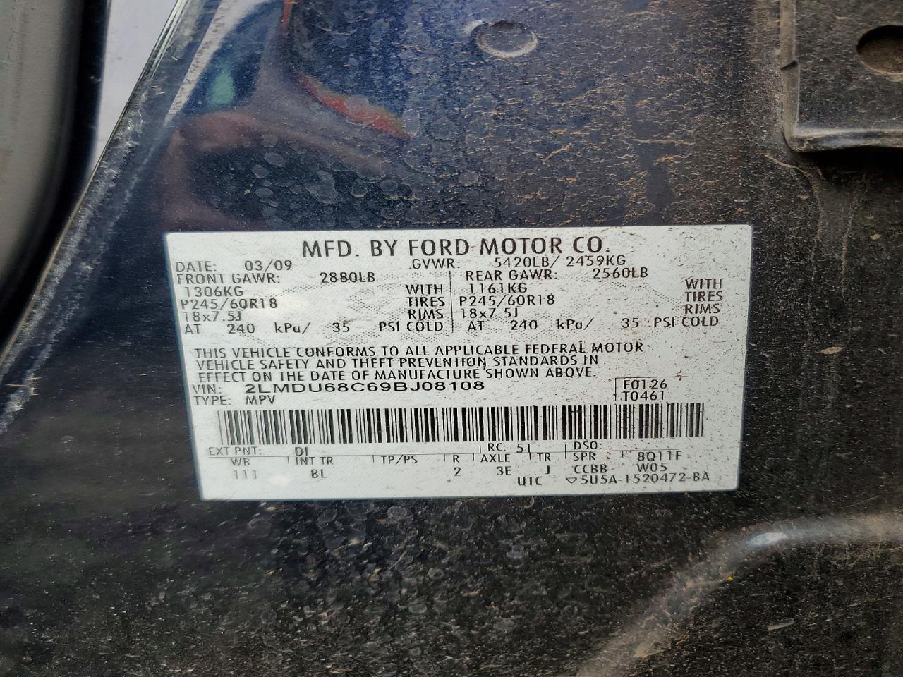 2009 LINCOLN MKX