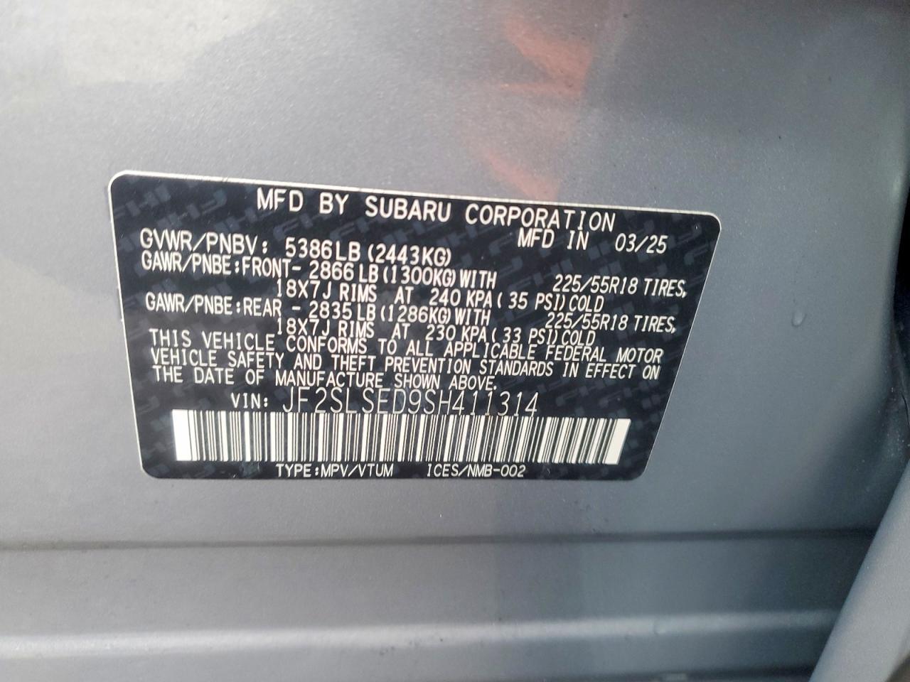 2025 SUBARU FORESTER