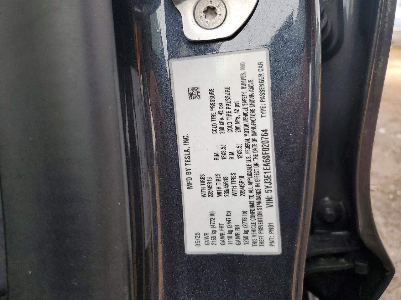 2025 TESLA MODEL 3