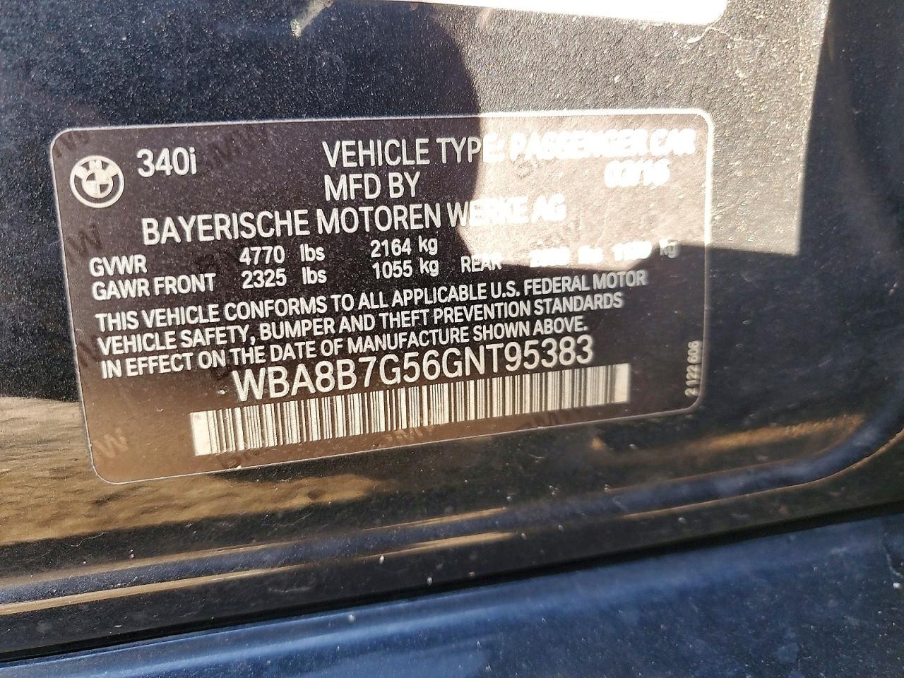 2016 BMW 3 SERIES