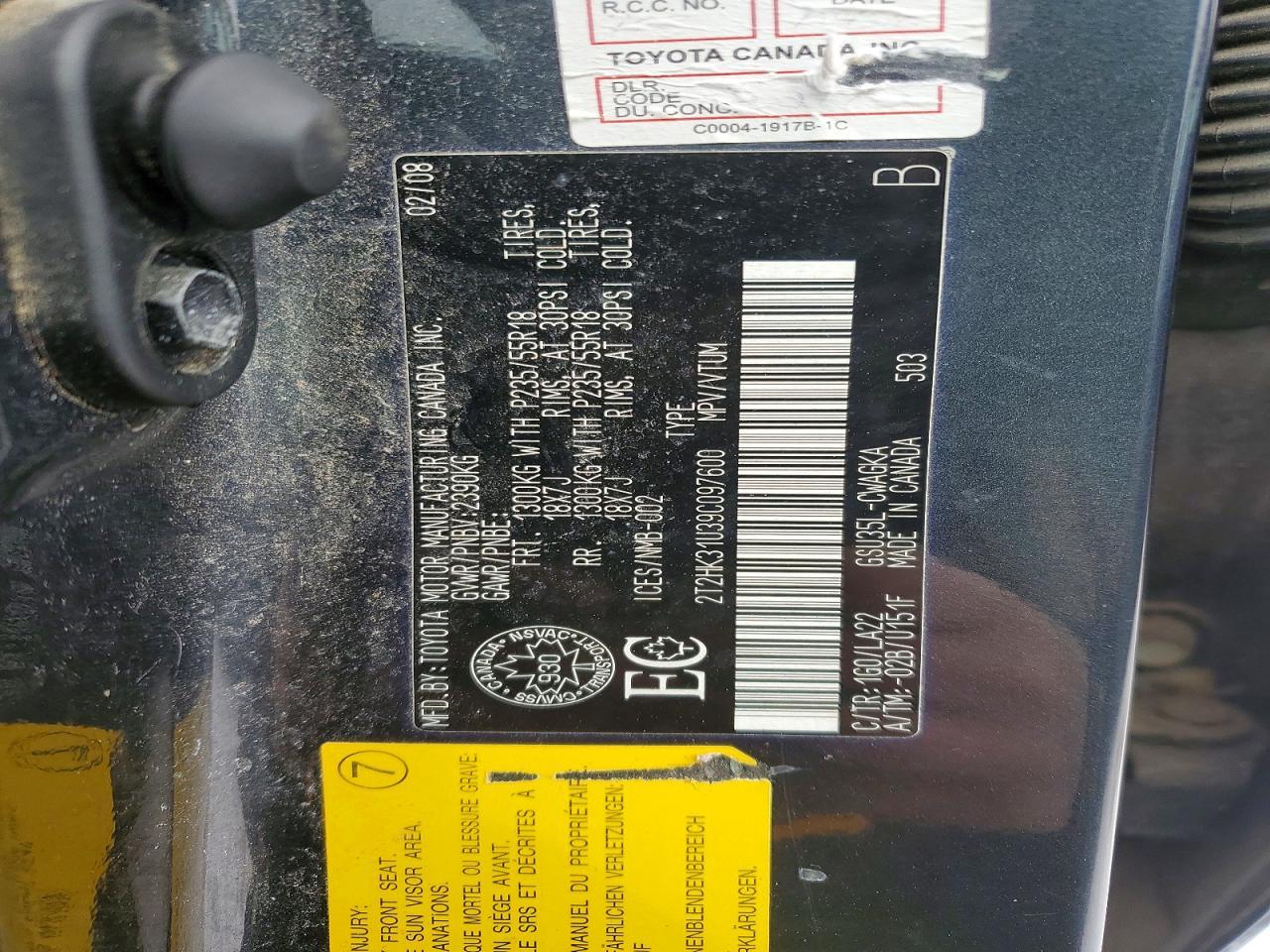 2009 LEXUS RX 350