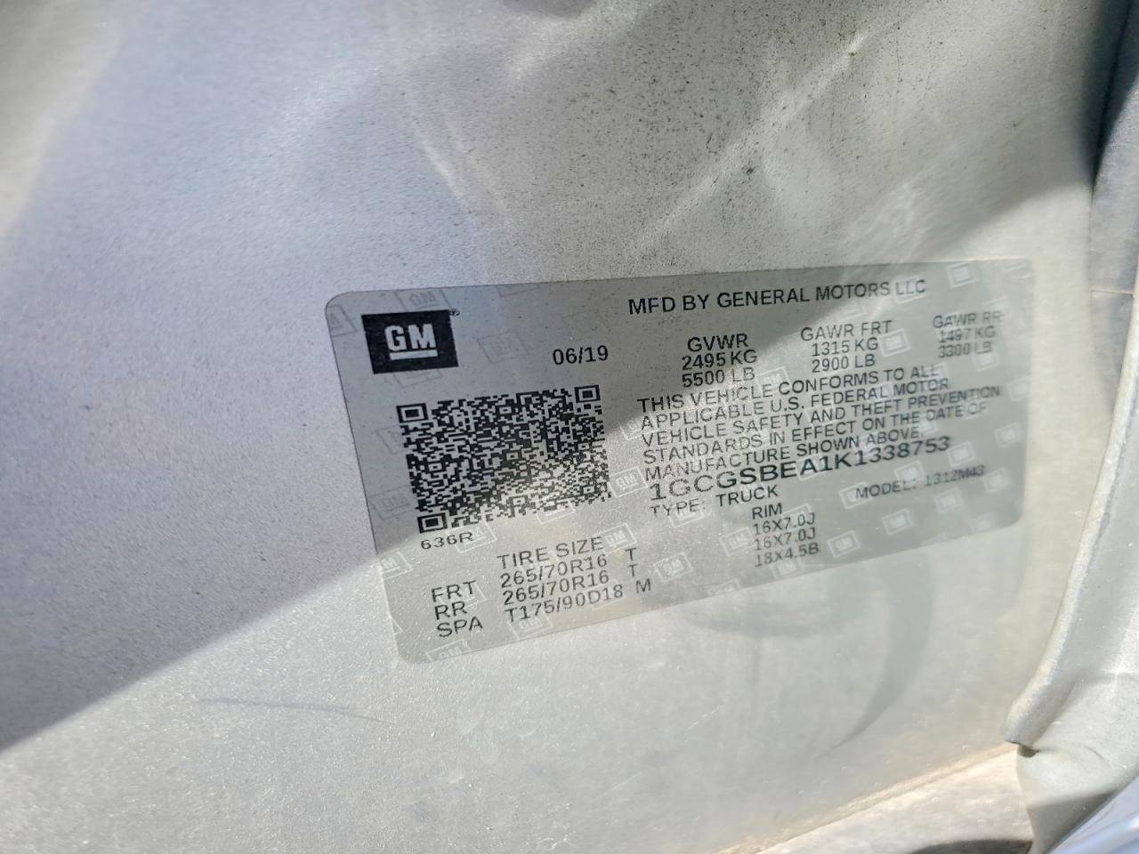 2019 CHEVROLET