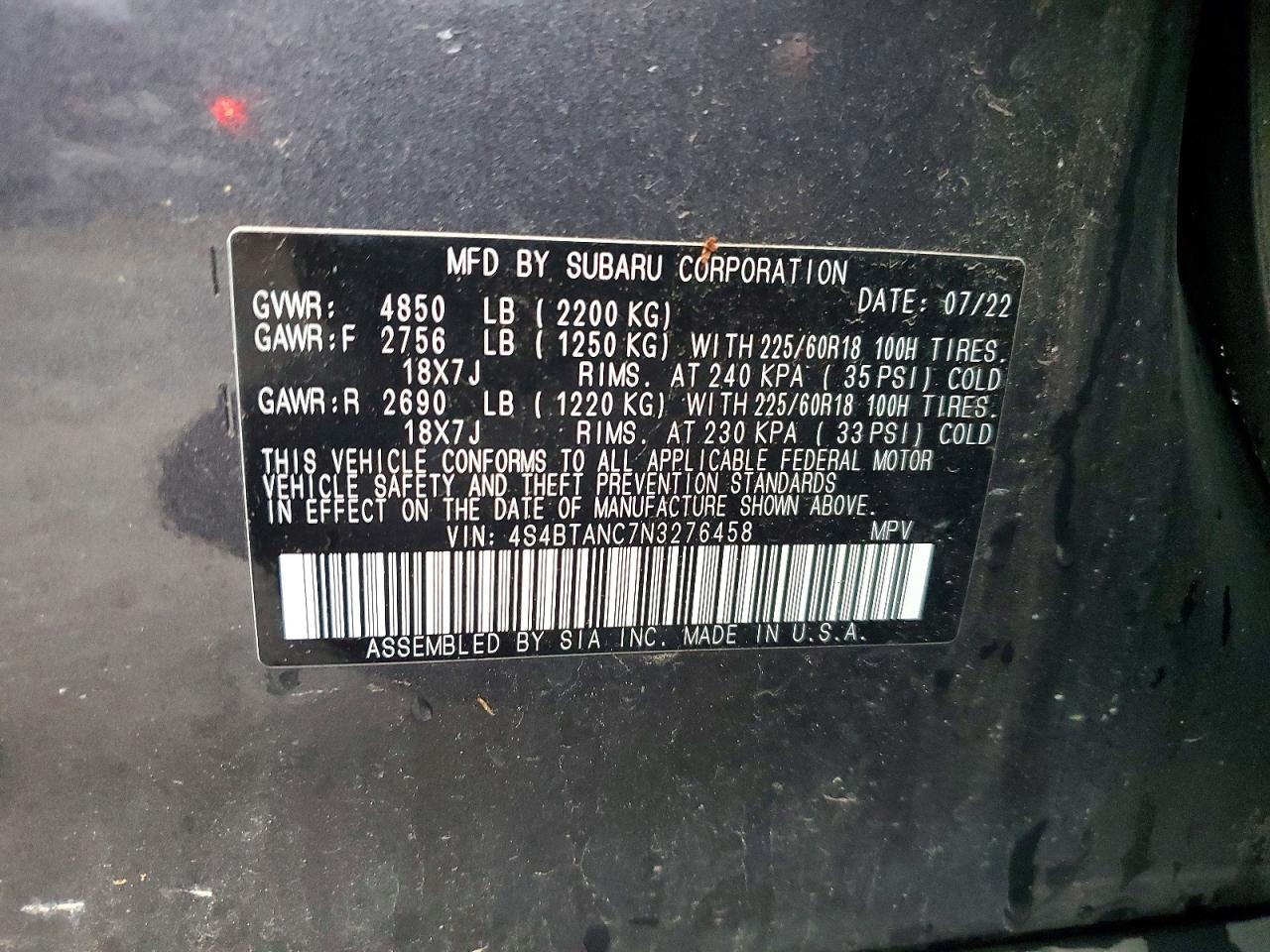 2022 SUBARU Outback