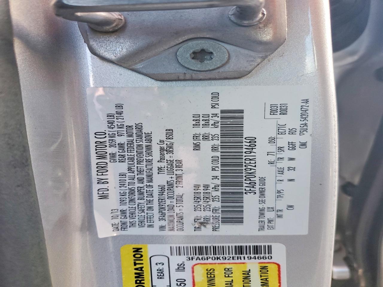 2014 FORD FUSION
