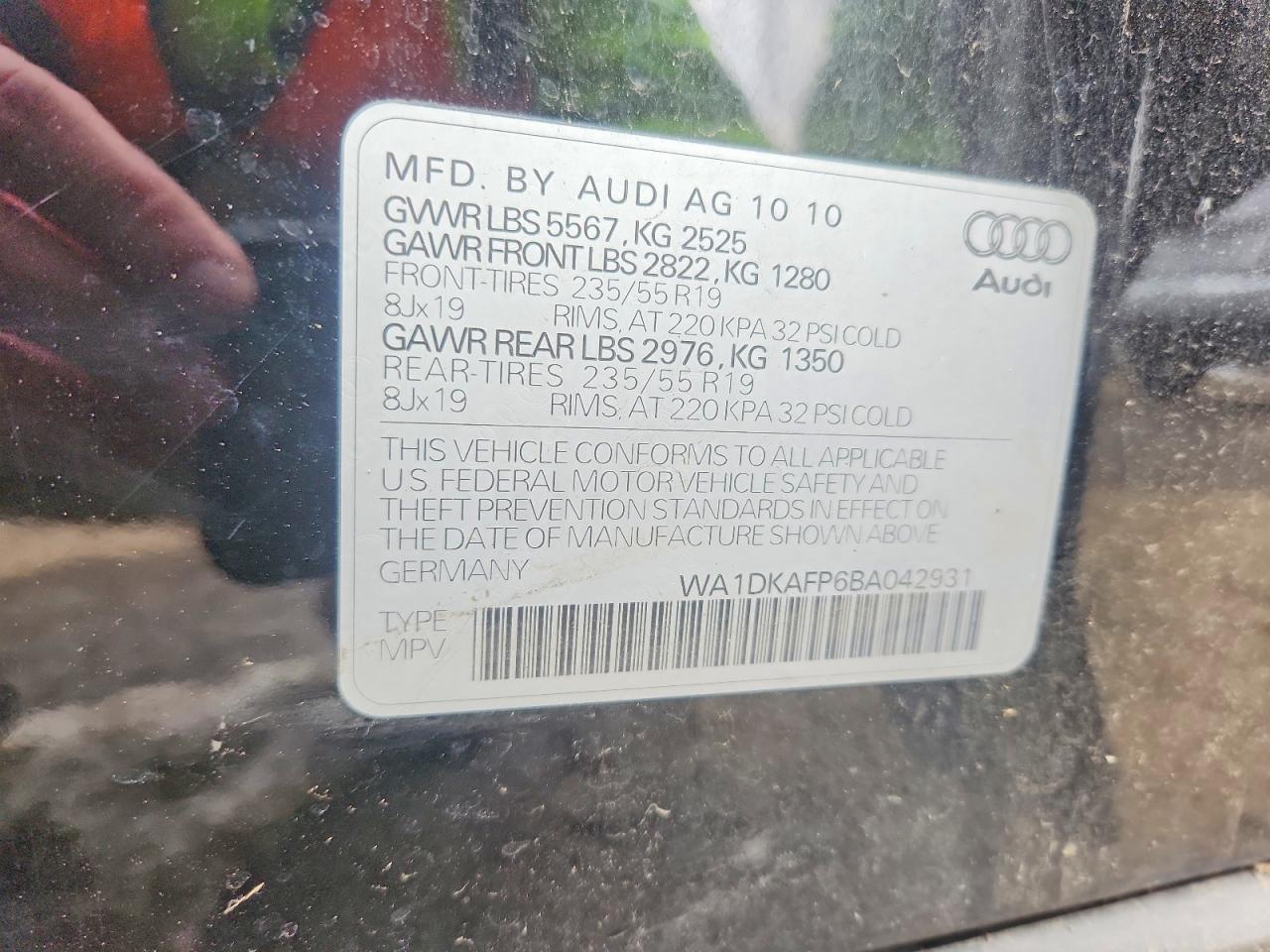 2011 AUDI Q5