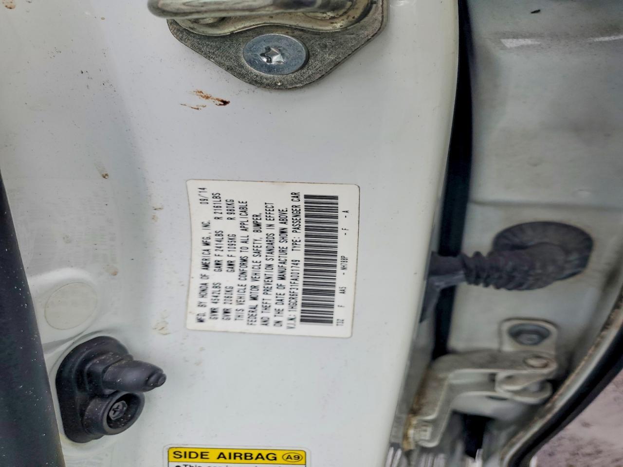 2015 HONDA ACCORD