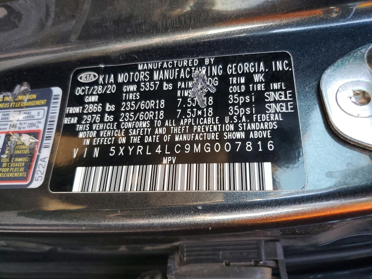 2021 KIA SORENTO