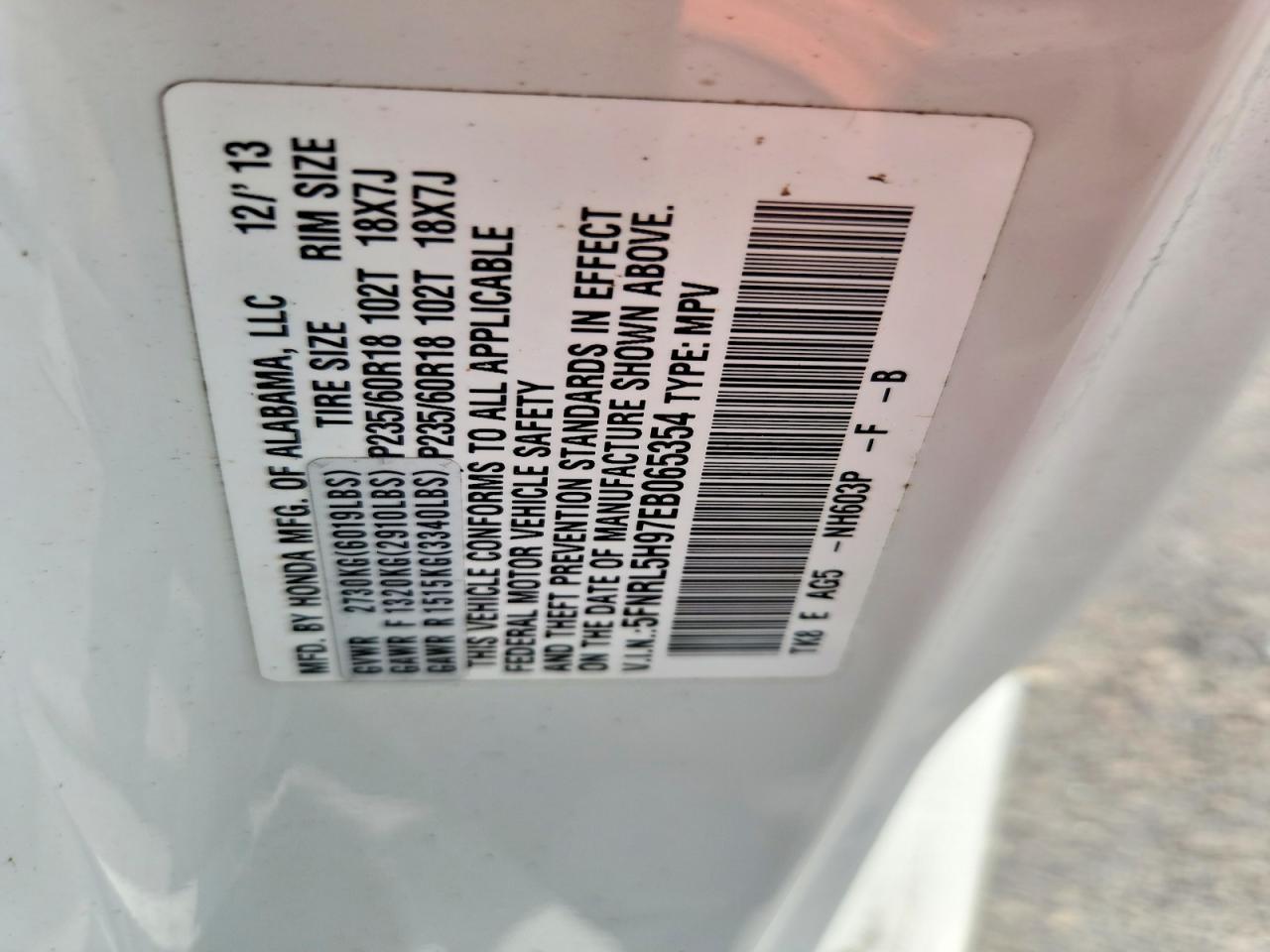 2014 HONDA ODYSSEY