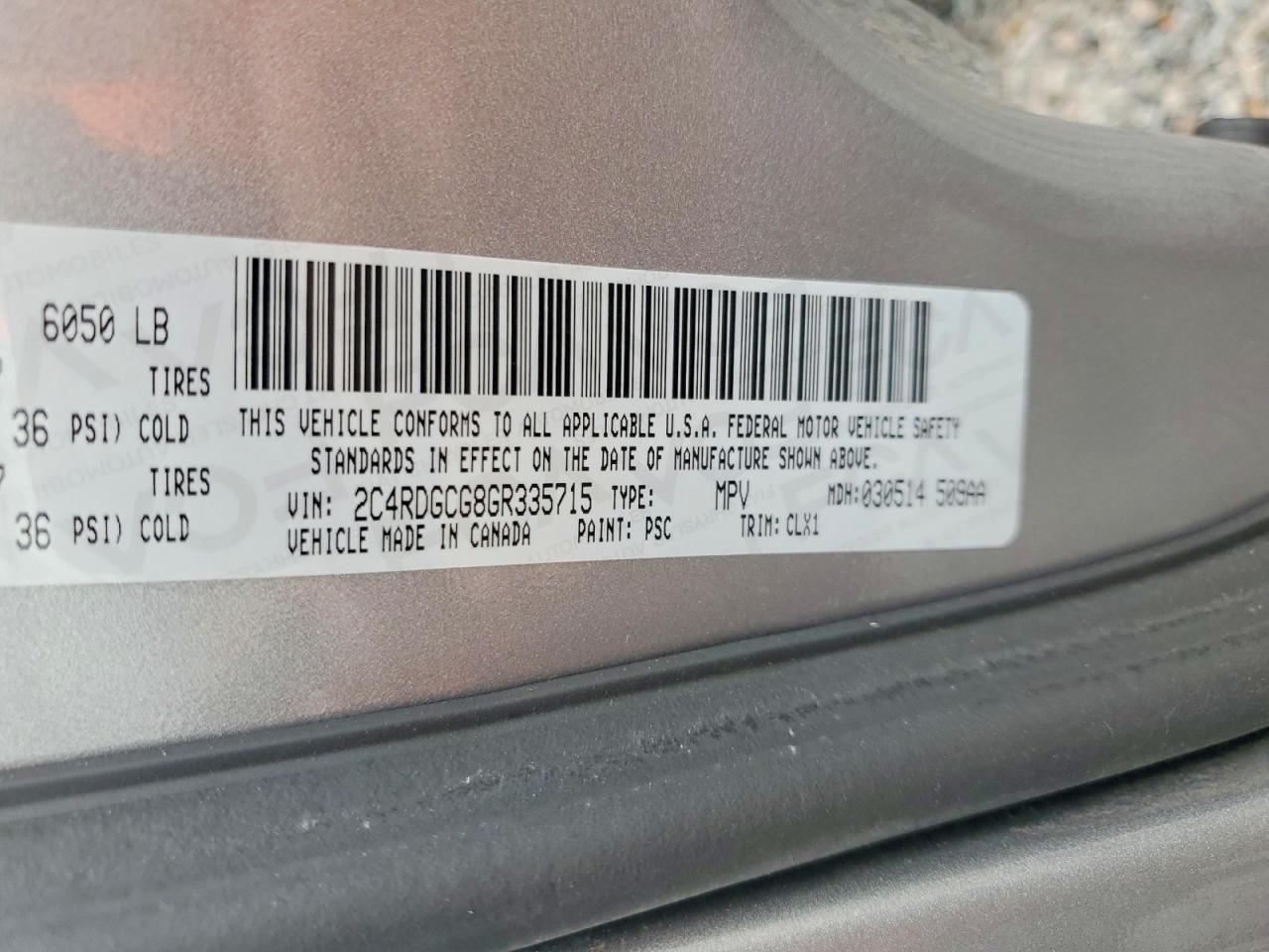 2016 DODGE GRAND CARAVAN