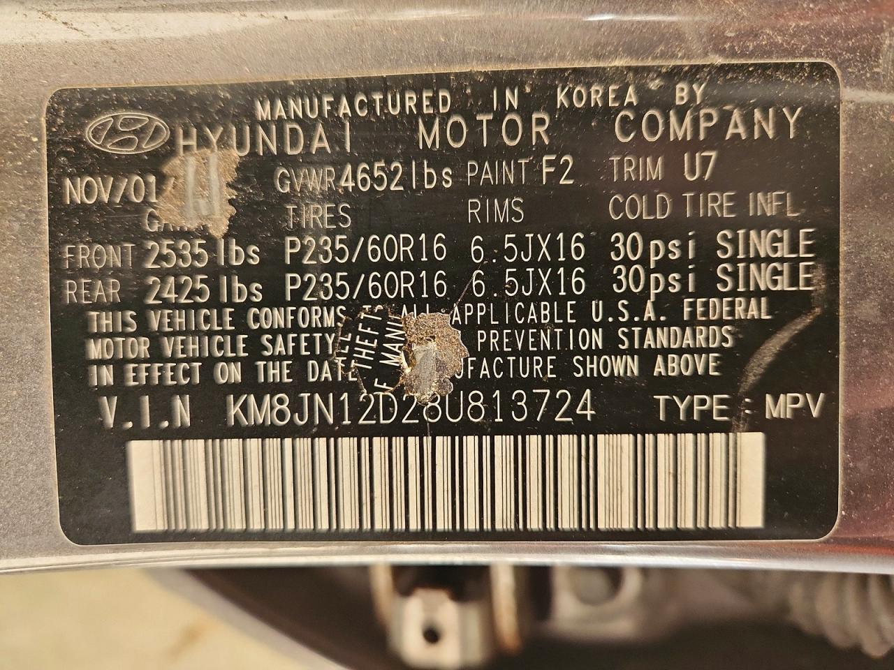 2008 HYUNDAI TUCSON