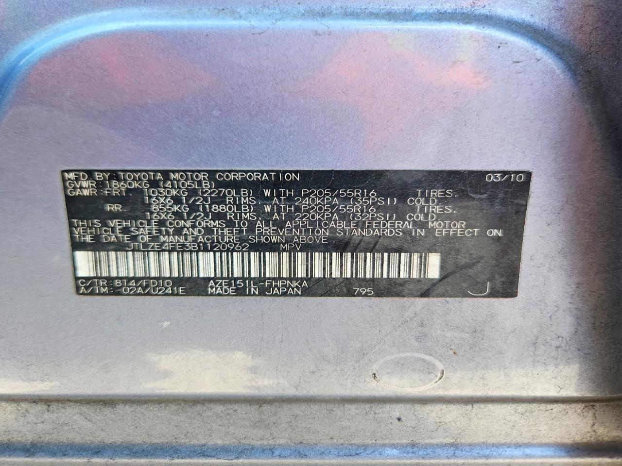 2011 TOYOTA SCION