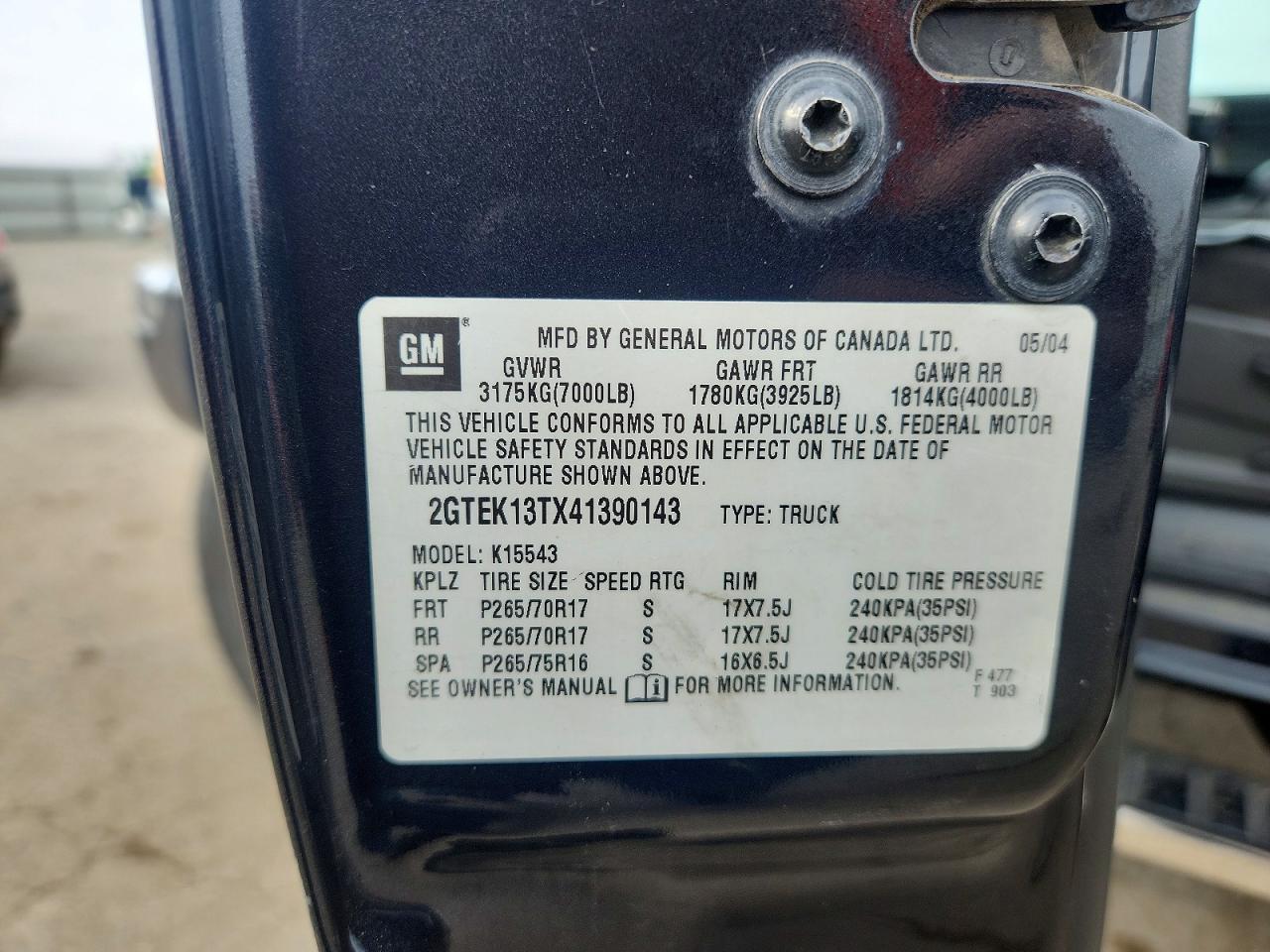 2004 GMC SIERRA 1500