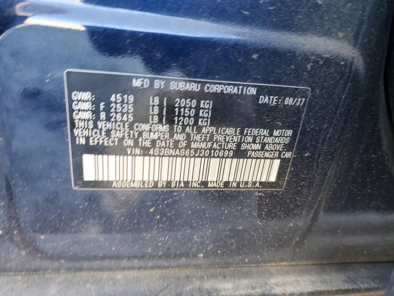 2018 SUBARU Legacy