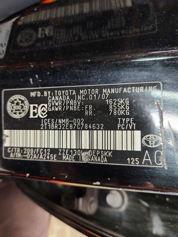 2007 TOYOTA COROLLA