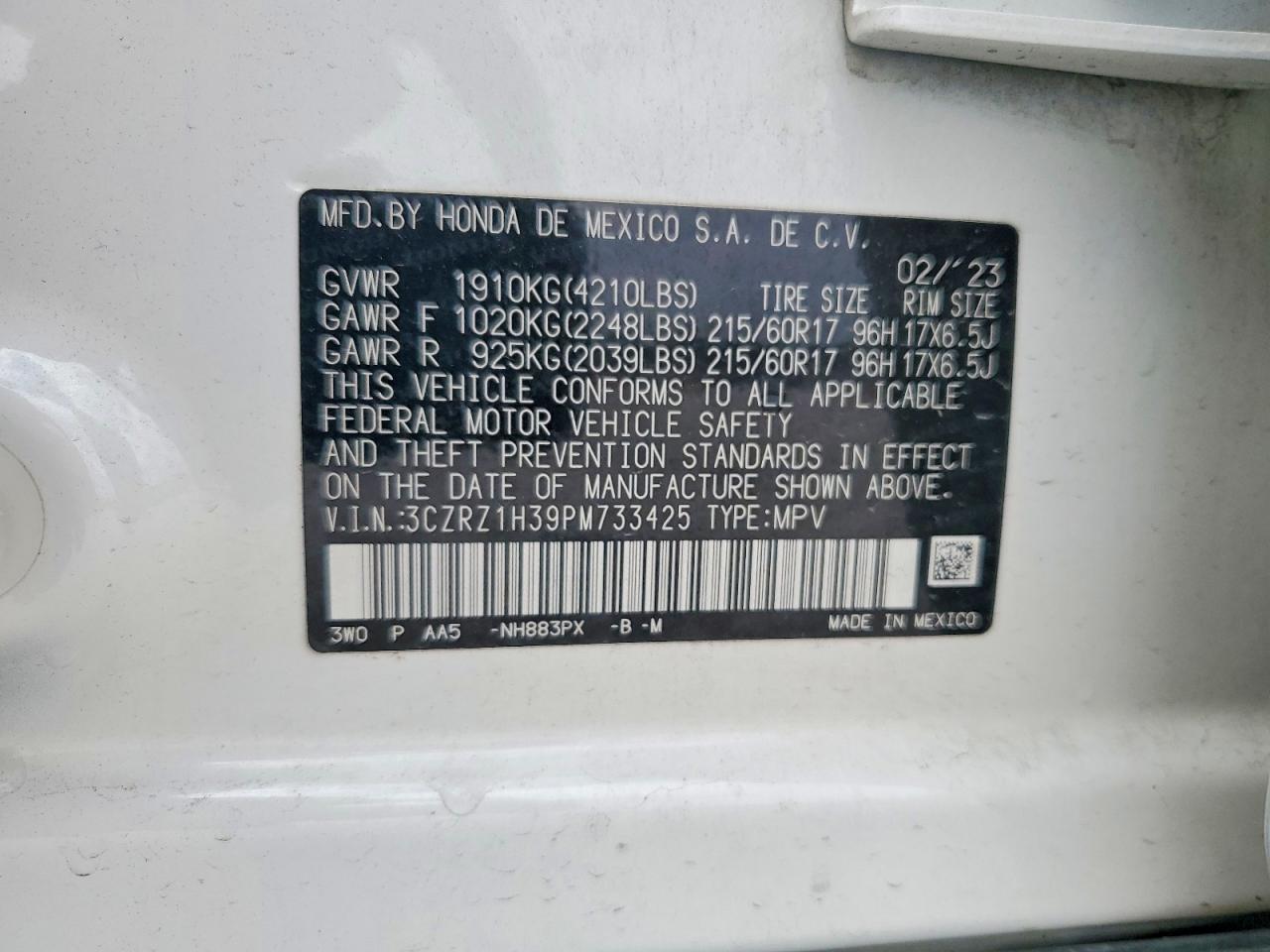 2023 HONDA HR-V