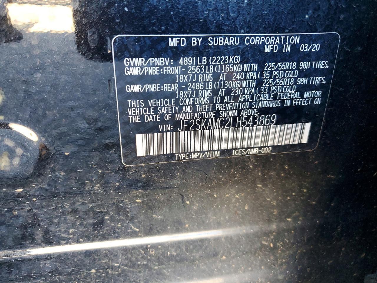2020 SUBARU FORESTER