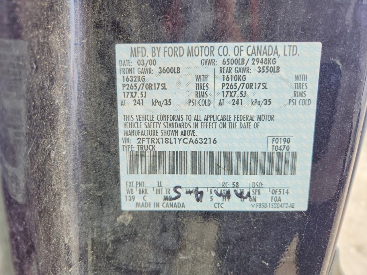 2000 FORD F-150
