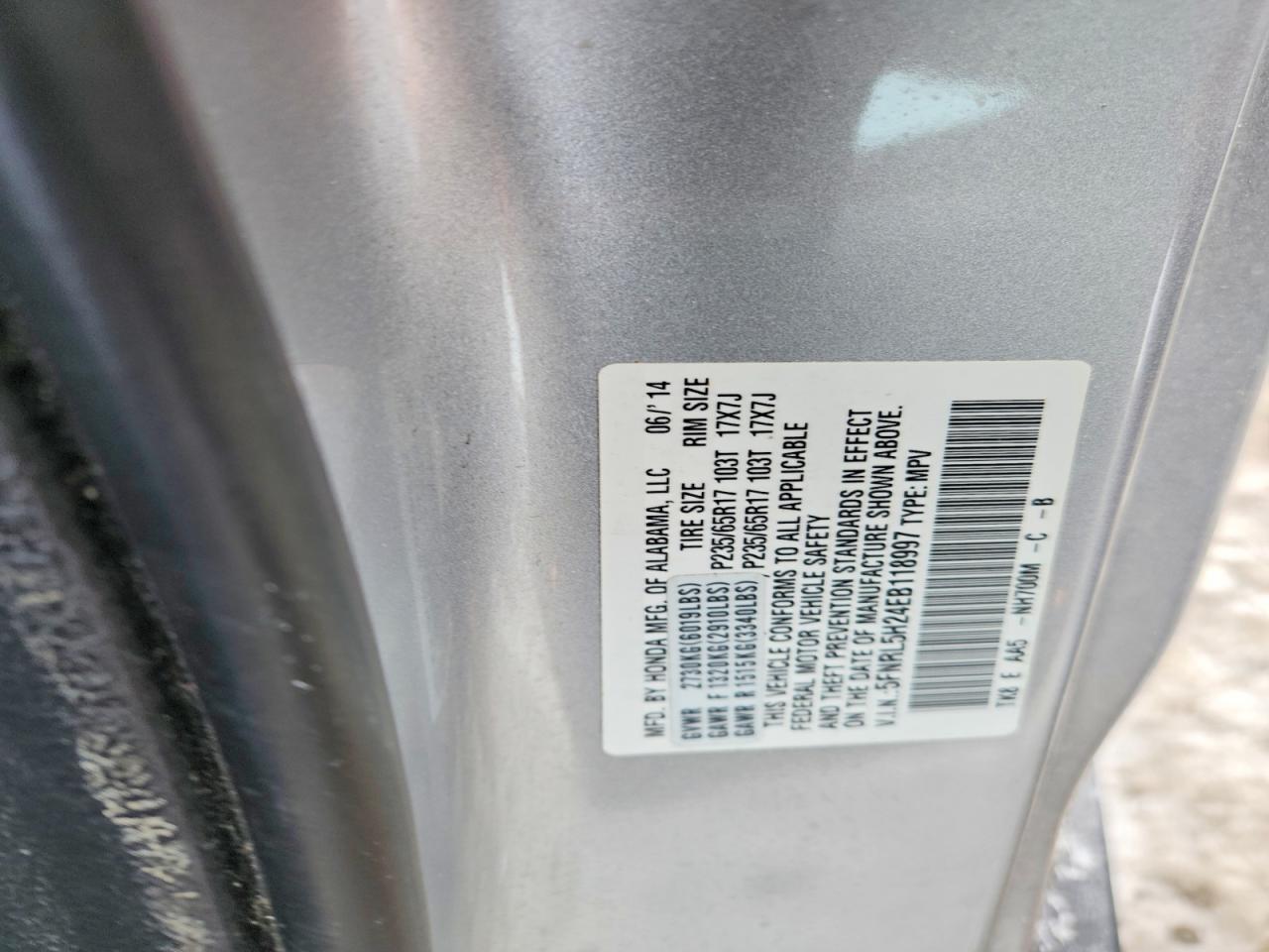2014 HONDA ODYSSEY