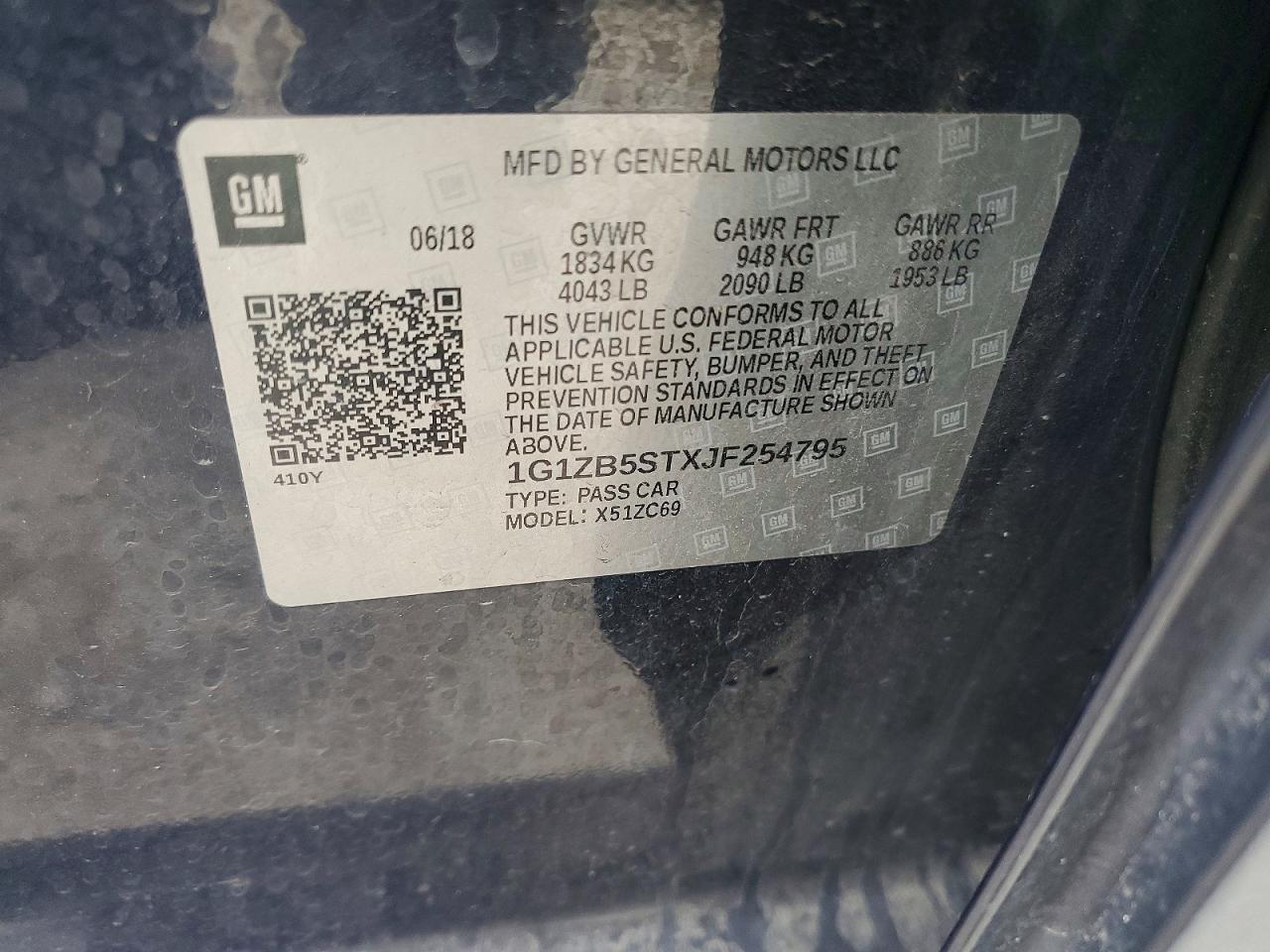 2018 CHEVROLET MALIBU