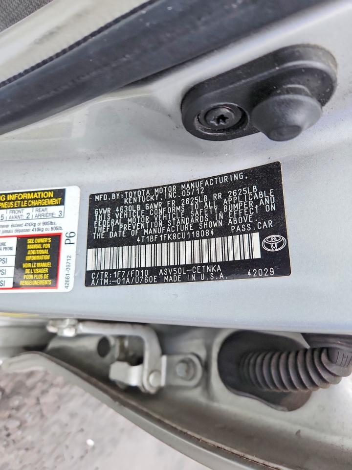 2012 TOYOTA CAMRY