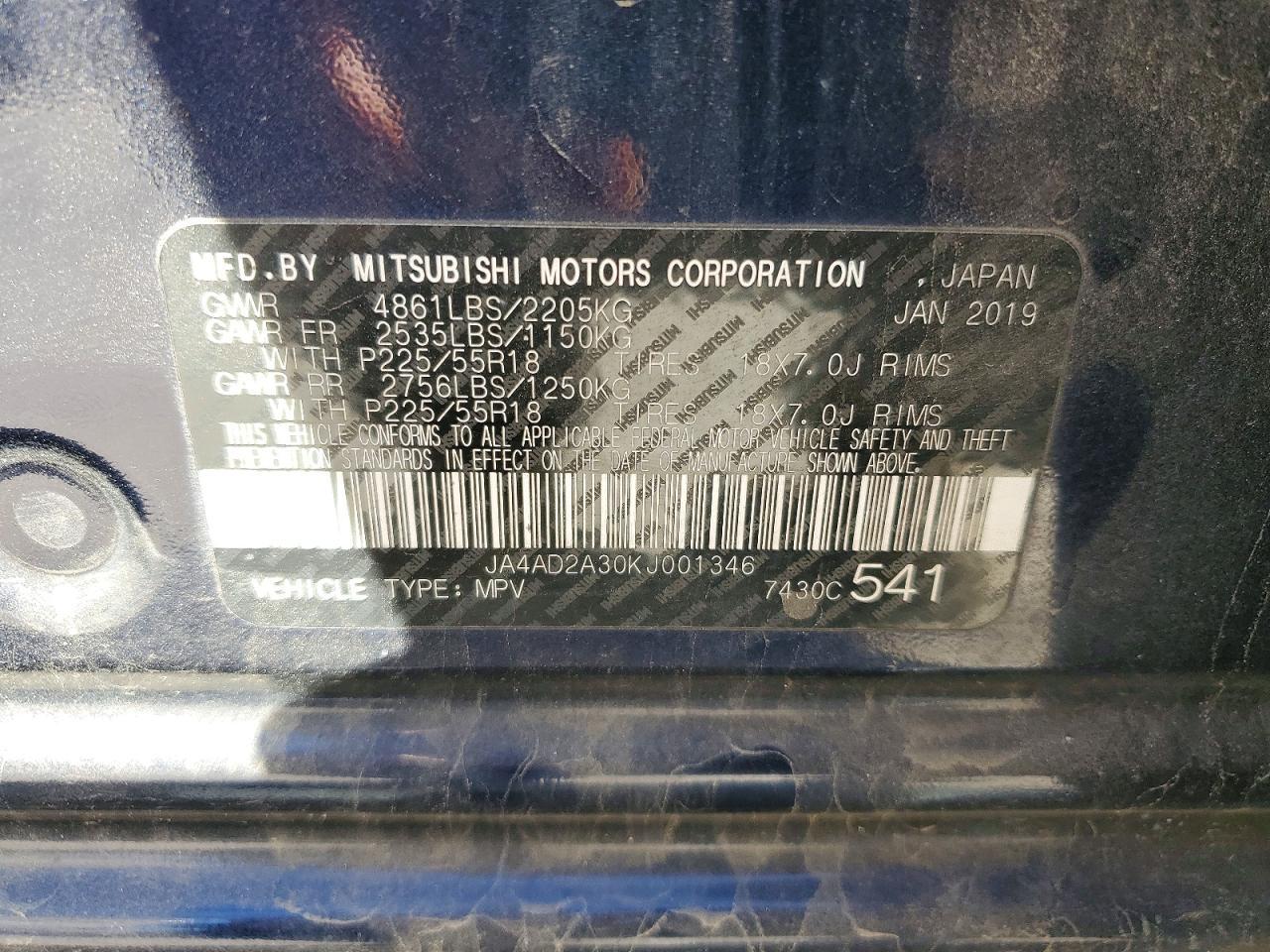 2019 MITSUBISHI outlander