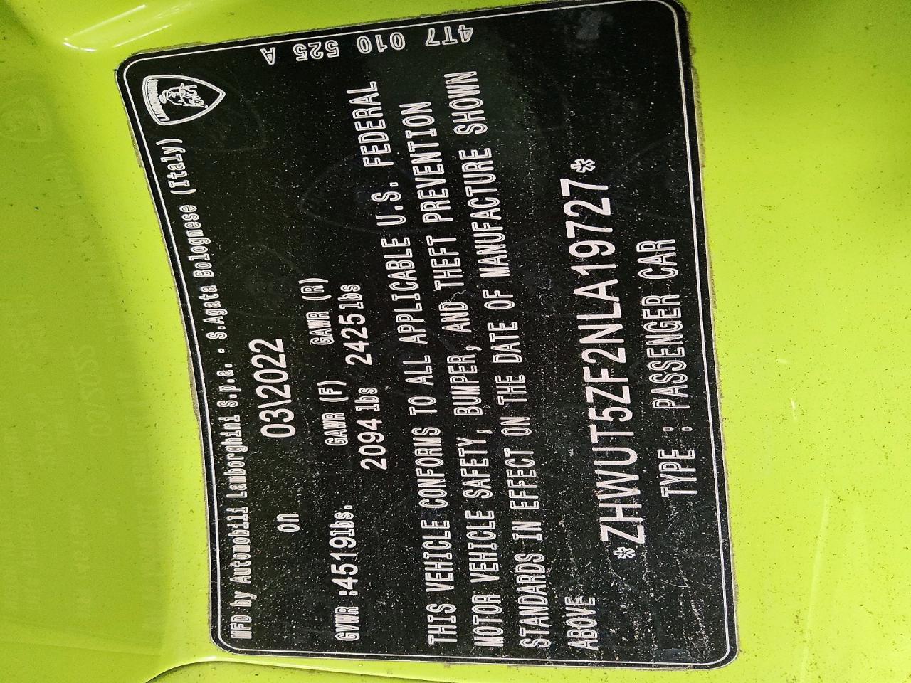 2022 Lamborghini Huracan