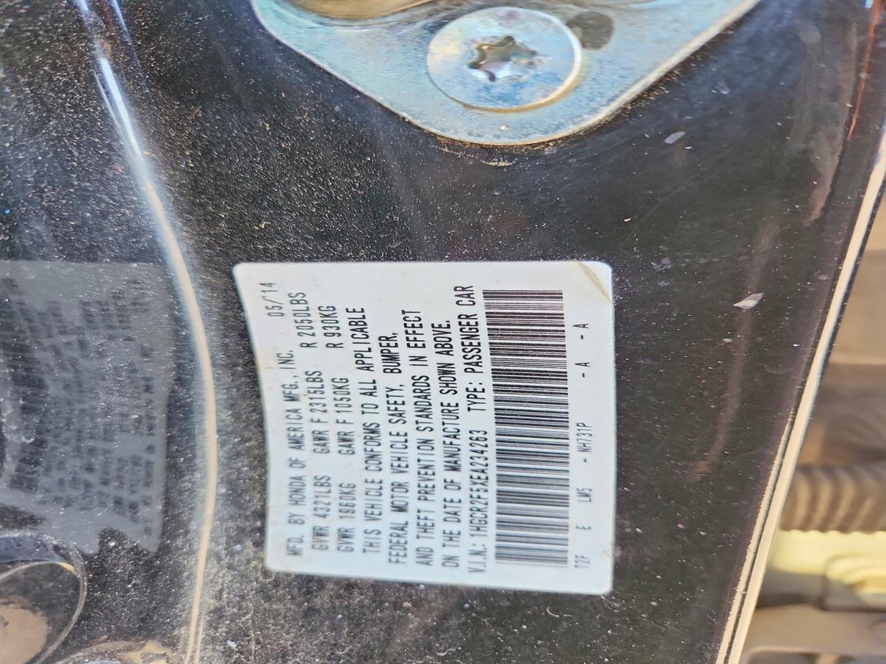 2014 HONDA ACCORD