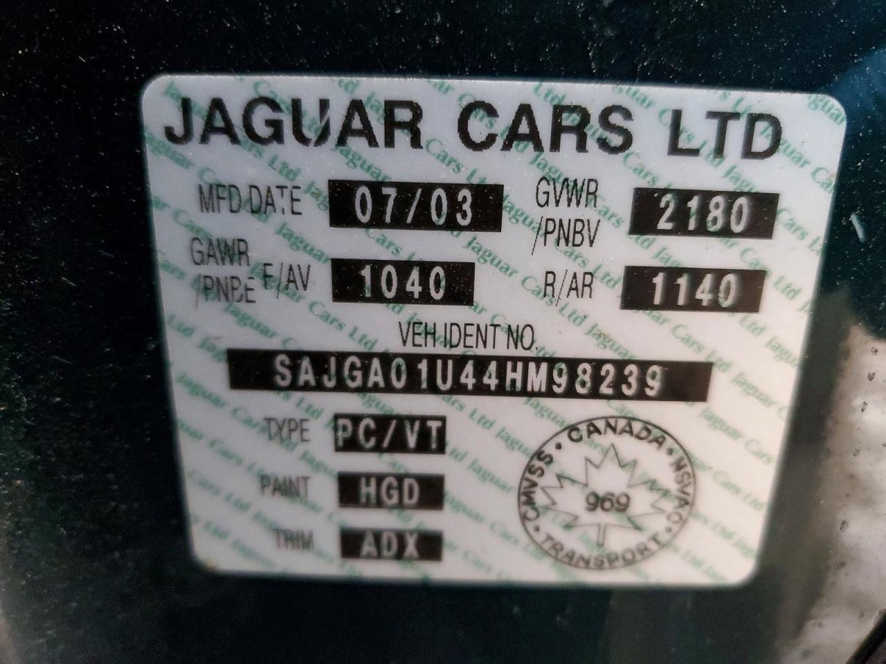2004 JAGUAR S-Type