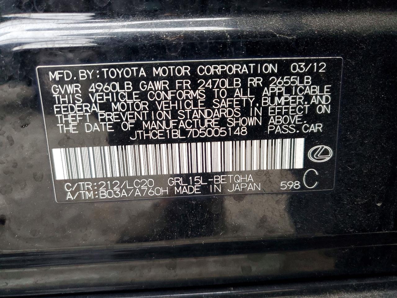 2013 LEXUS GS 350