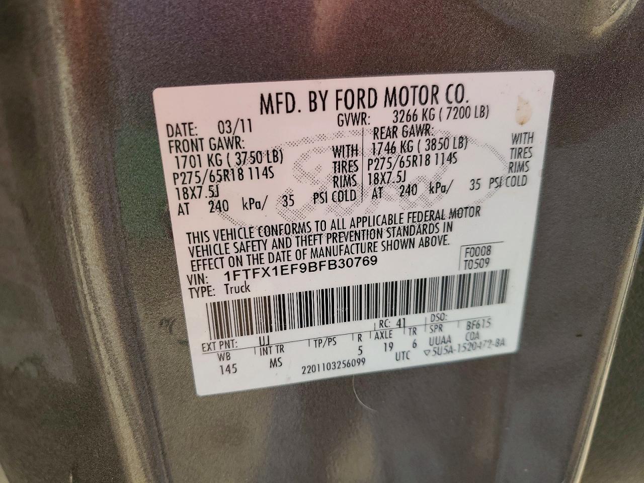 2011 FORD F-150