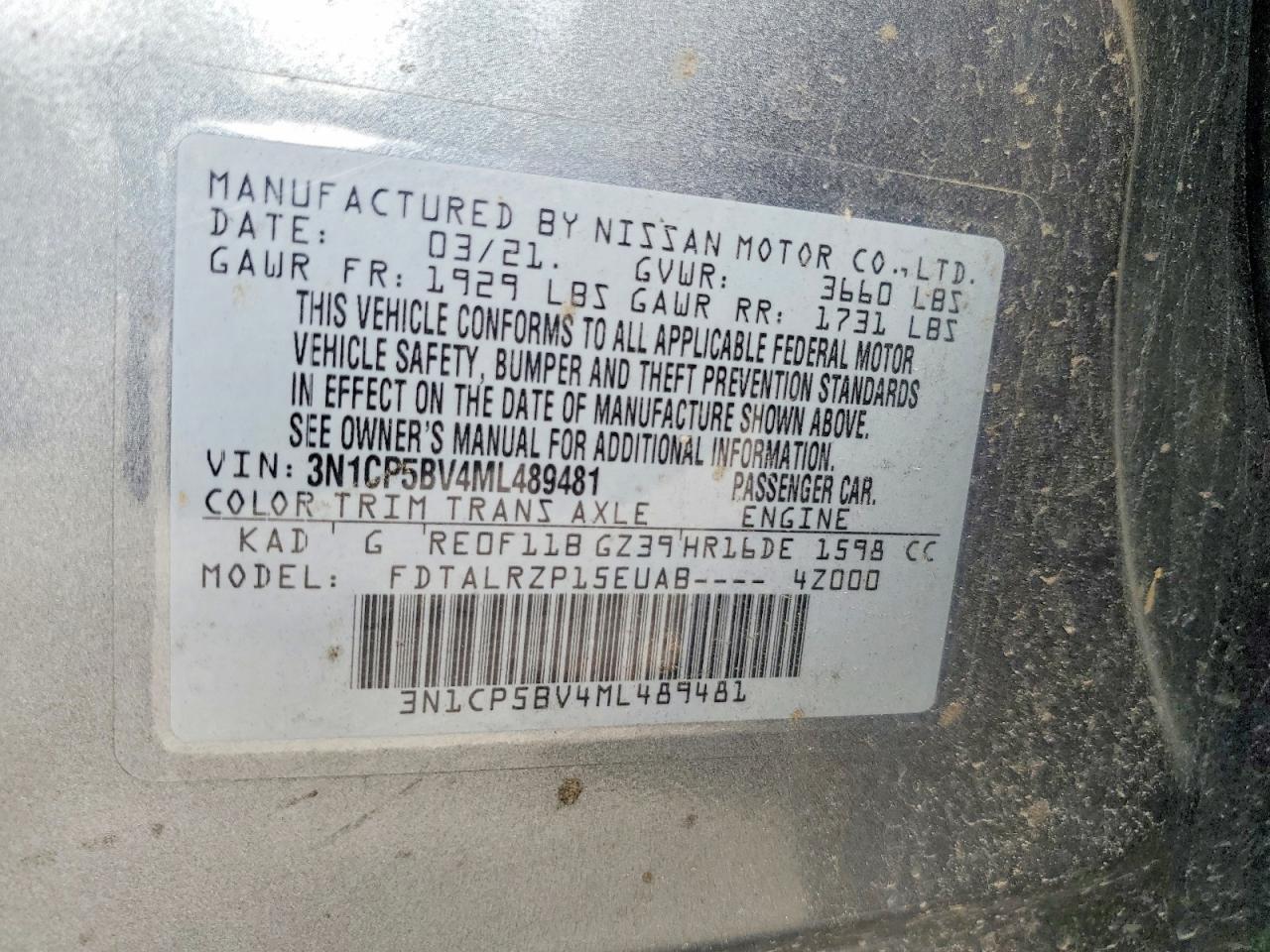 2021 NISSAN KICKS