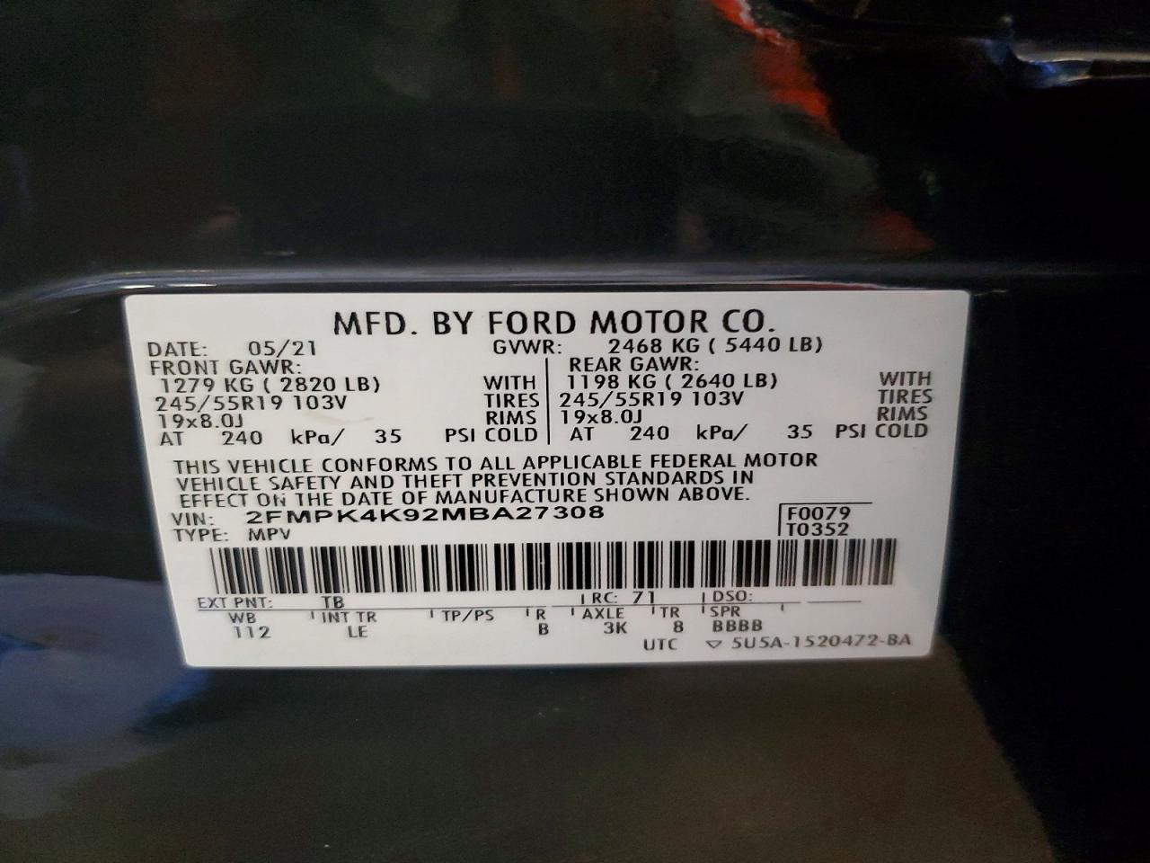2021 FORD EDGE