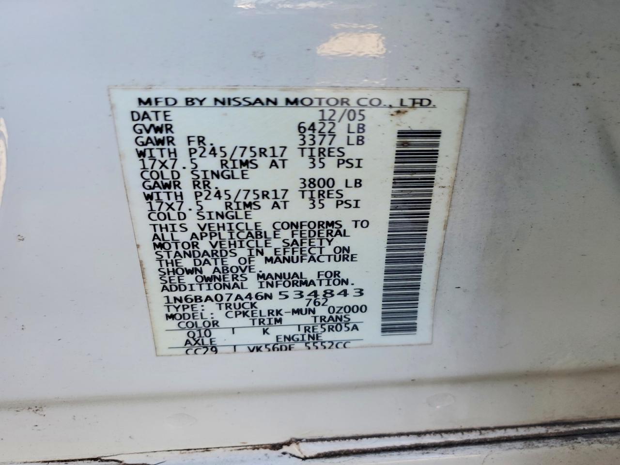 2006 NISSAN Titan